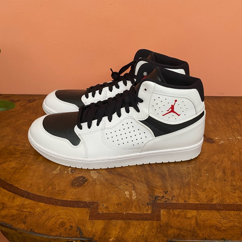 Nike Air Jordan Access White Black Sneakers AR3762-101 Shoes Size 14 NEW NO BOX - Picture 4 of 10